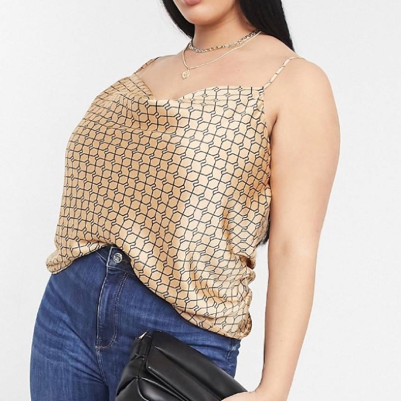 Cowl Neck Silky Tank - Picture 2 of 7